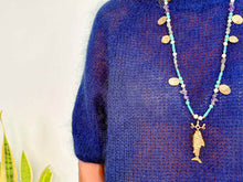 Lade das Bild in den Galerie-Viewer, MESH JUMPER KID MOHAIR NAVY