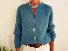 Charger l'image dans la galerie, ANAÏS MOHAIR CARDIGAN - TURQUOISE
