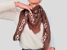 Load image into Gallery viewer, BANDANA SCARF - CHOCOLATE