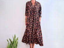 Cargar imagen en el visor de la galería, INDIGO DRESS - BROWN