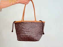 Load image into Gallery viewer, BICOLOR BASKET BAG - CHOCOLATE