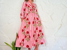 Load image into Gallery viewer, LA ROCHELLE DRESS - RED STRIPES DRESS