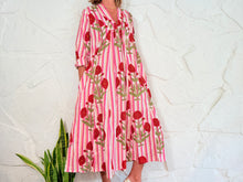 Load image into Gallery viewer, LA ROCHELLE DRESS - RED STRIPES DRESS