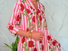 Load image into Gallery viewer, LA ROCHELLE DRESS - RED STRIPES DRESS