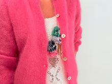 Lade das Bild in den Galerie-Viewer, MOHAIR-CARDIGAN MIT KNOPF – ROSA