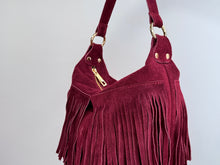 Cargar imagen en el visor de la galería, FRINGE BAG - BURGUNDY