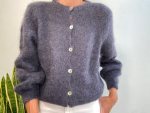 Load image into Gallery viewer, MOHAIR BUTTON FRONT CARDIGAN - GRAY