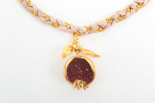 Load image into Gallery viewer, SHORT POMEGRANATE SILK NECKLACE - BURGUNDY