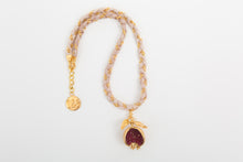 Load image into Gallery viewer, SHORT POMEGRANATE SILK NECKLACE - BURGUNDY