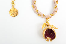 Load image into Gallery viewer, SHORT POMEGRANATE SILK NECKLACE - BURGUNDY