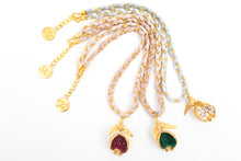 Load image into Gallery viewer, SHORT POMEGRANATE SILK NECKLACE - BURGUNDY