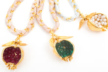 Load image into Gallery viewer, SHORT POMEGRANATE SILK NECKLACE - BURGUNDY