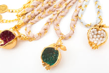 Load image into Gallery viewer, SHORT POMEGRANATE SILK NECKLACE - BURGUNDY