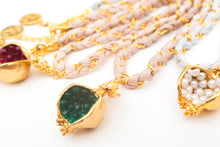 Load image into Gallery viewer, SHORT POMEGRANATE SILK NECKLACE - BURGUNDY