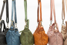 Load image into Gallery viewer, BRAIDED LEATHER BAG BLACK