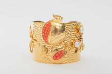 Load image into Gallery viewer, POMEGRANATE CUFF BRACELET - CORAL