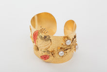 Load image into Gallery viewer, POMEGRANATE CUFF BRACELET - CORAL