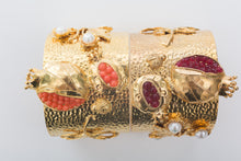 Load image into Gallery viewer, POMEGRANATE CUFF BRACELET - CORAL