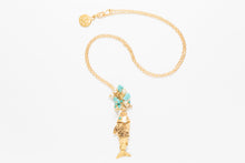 Charger l'image dans la galerie, GOLD FISH PENDANT - TURQUOISE