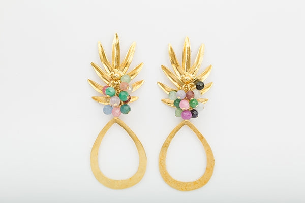 PINEAPPLE EARRING - MULTICOLOR