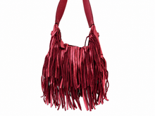 Cargar imagen en el visor de la galería, MINI FRINGE BAG - BURGUNDY
