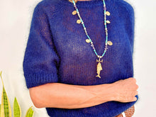 Lade das Bild in den Galerie-Viewer, MESH JUMPER KID MOHAIR NAVY
