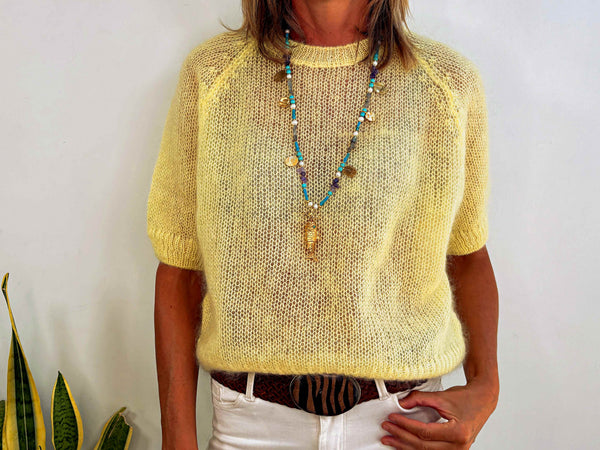 MESH JUMPER KID MOHAIR AMARILLO