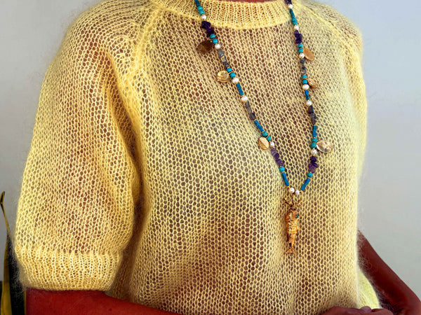 MESH JUMPER KID MOHAIR AMARILLO