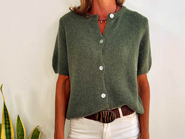 INGRID ALPACA MANGA CORTA -  MILITARY GREEN