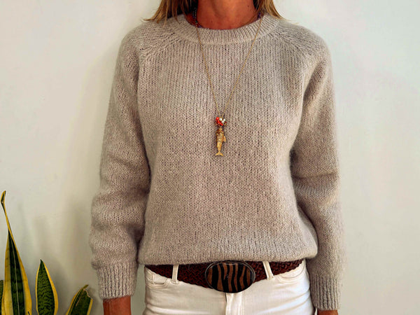 EVA MOHAIR JUMPER - HUESO