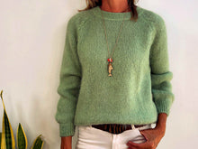 Charger l'image dans la galerie, EVA MOHAIR JUMPER -AQUA
