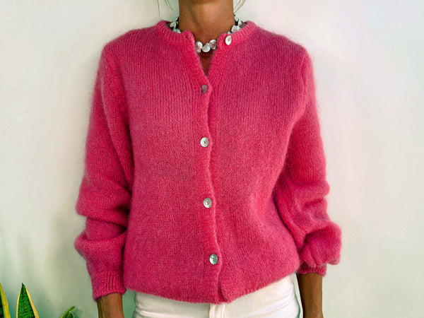 ANAÏS MOHAIR CARDIGAN - PINK