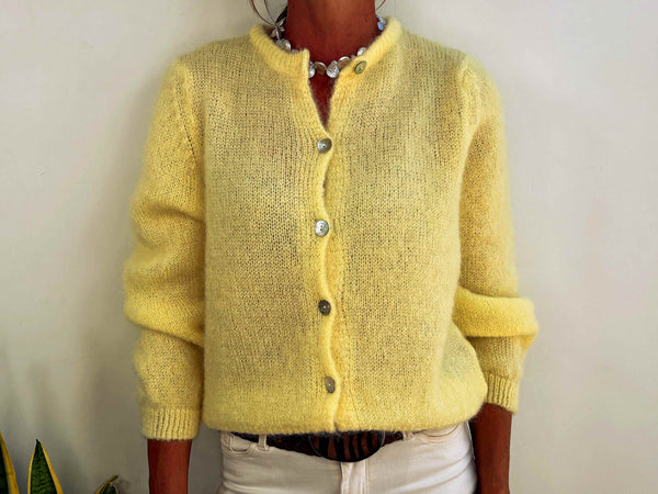 ANAÏS MOHAIR CARDIGAN - YELLOW