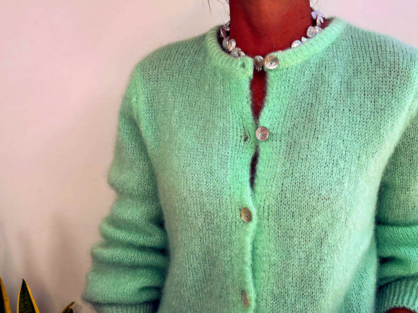 ANAÏS MOHAIR CARDIGAN - MINT