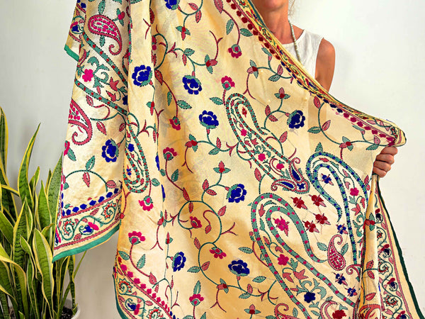 EMBROIDERY SILK SCARF 22
