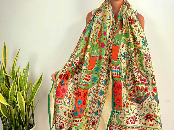 EMBROIDERY SILK SCARF 11