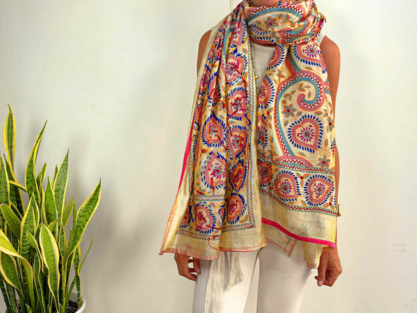 EMBROIDERY SILK SCARF 10