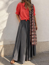 Load image into Gallery viewer, VOILE COTTON SKIRT GREY
