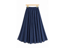 Charger l'image dans la galerie, VOILE COTTON SKIRT NAVY
