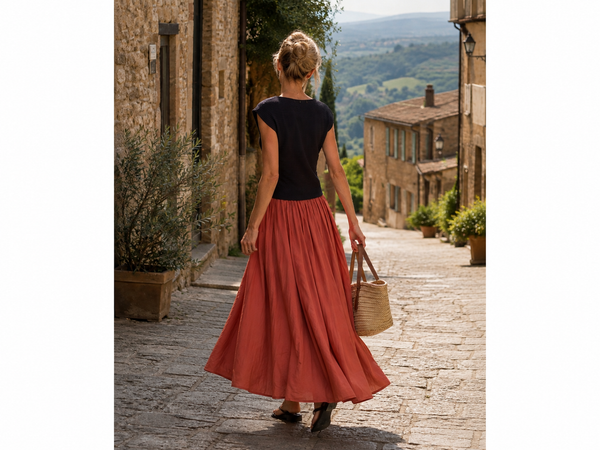 VOILE COTTON SKIRT - TEJA
