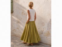 Cargar imagen en el visor de la galería, VOILE COTTON SKIRT - GREEN
