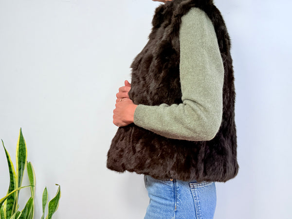 FUR VEST - GREEN