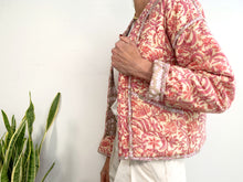 Load image into Gallery viewer, BLOCK PRINT JACKET PINK
