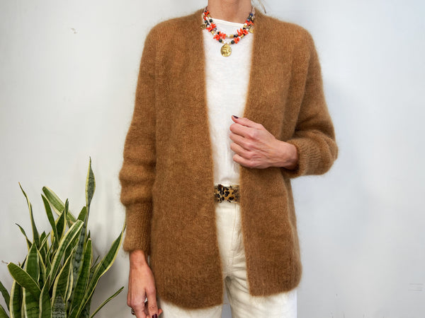 MOHAIR CARDIGAN - CAMEL