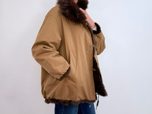 BOMBER COAT - OCRE