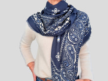 Load image into Gallery viewer, BANDANA SCARF - NAVY
