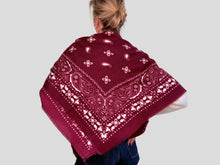 Load image into Gallery viewer, BANDANA SCARF - BURGUNDY
