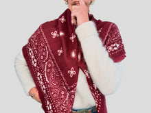 Load image into Gallery viewer, BANDANA SCARF - BURGUNDY
