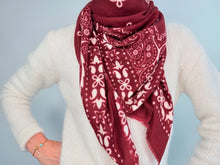 Load image into Gallery viewer, BANDANA SCARF - BURGUNDY
