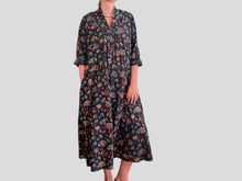 Cargar imagen en el visor de la galería, INDIGO DRESS - BLUE TREES
